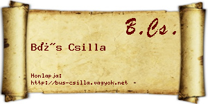 Bús Csilla névjegykártya